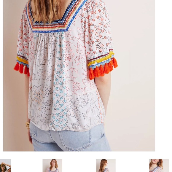 Embroidered Boho Top - Multicolor - Picture 4 of 8